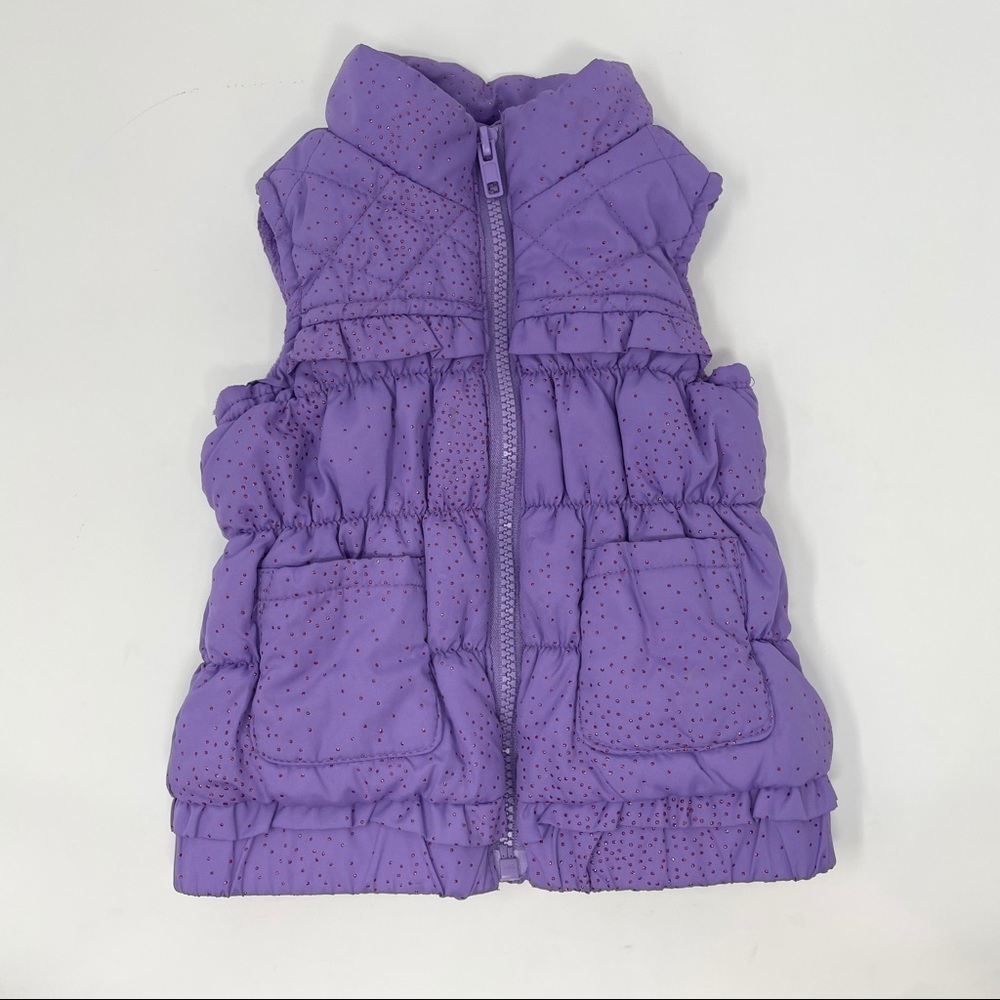 1989 Place purple sparkle puffer vest toddler 2T